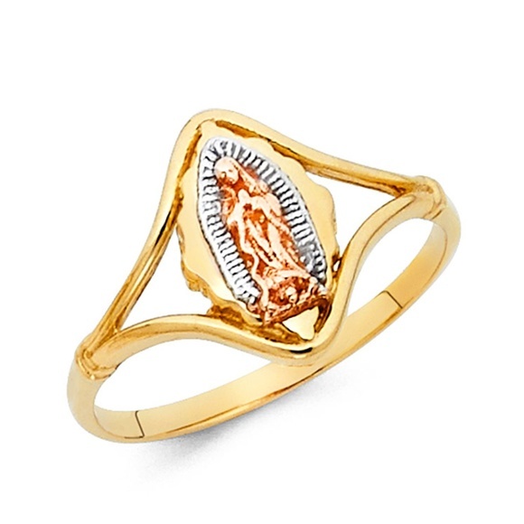14K Yellow White Rose Gold Guadalupe Ring